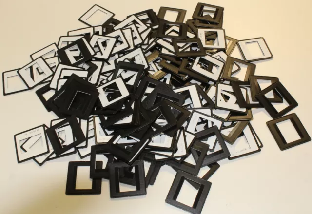 100 Stück CS-Rahmen schwarz mit Datumsstempel 24x36 5x5 KB Kleinbild Diarahmen