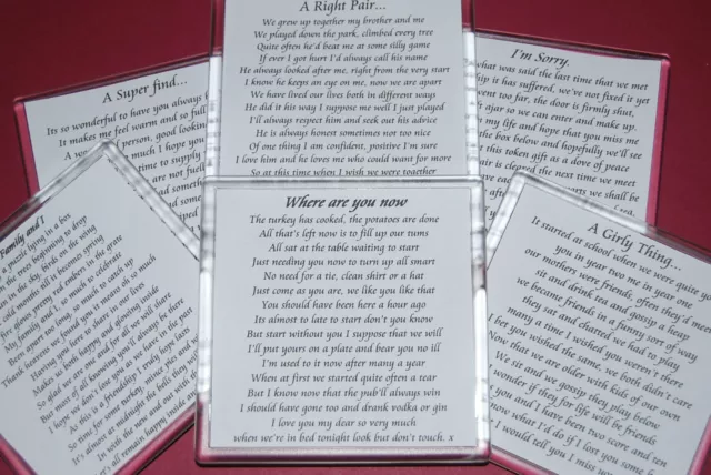 Mum -Dad -Wife- Husband- Brother-Sister-Friend-Lover- Special memorial coasters