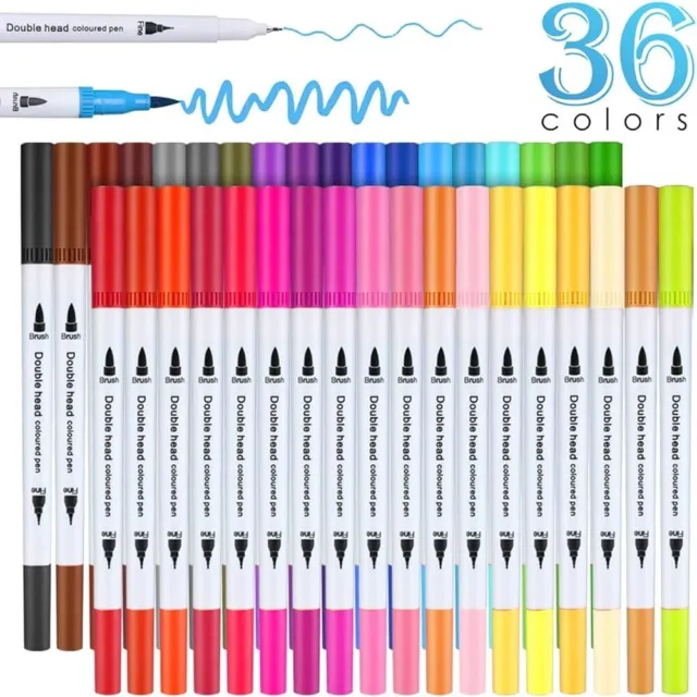 Aquarellstifte Dual Brush Pen 36 Farben Set Filzstifte Pinselstifte Fasermaler