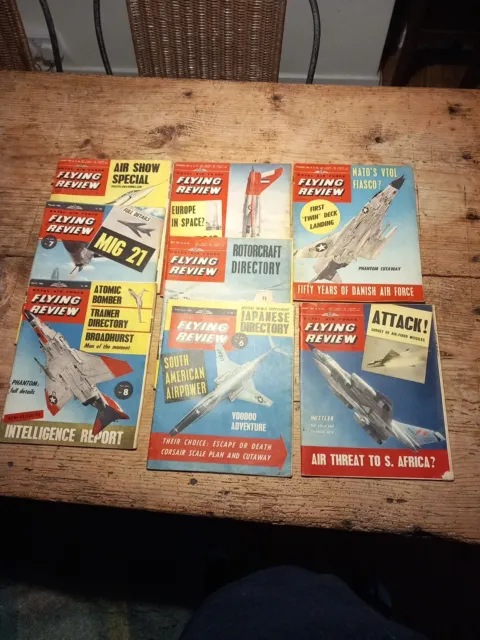 Vintage RAF Royal Air Force Flying Review 8 Issues From 1961 Aeroplane Magazine