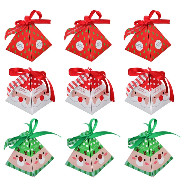 Ribbon Favor Boxes Paper Favor Box Christmas Candy Box Gift Wrap Box Food