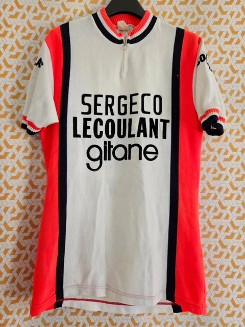 Maillot Cycliste Vintage Gitane Cycles – Années 70 – Acrylique Manches Longues – Taille M