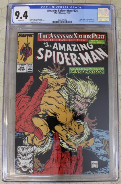AMAZING SPIDER-MAN #324 CGC 9.4 McFarlane cover! (Marvel)