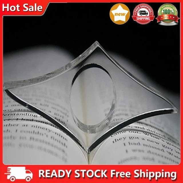 Acrylic Book Paper Clips Page Holder Stationery School Office Bookmarks (L)