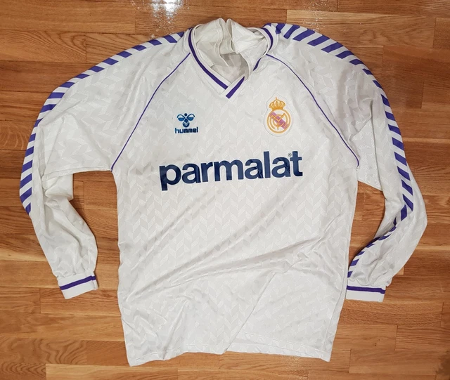 Maillot Real Madrid Hummel Parmalat – Vintage – Taille M – Occasion