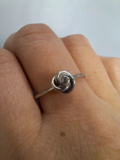 Antiker Ring Silber 835er- Vintage Ring mit Solitär (Zirkon), Unikat, Art Deco
