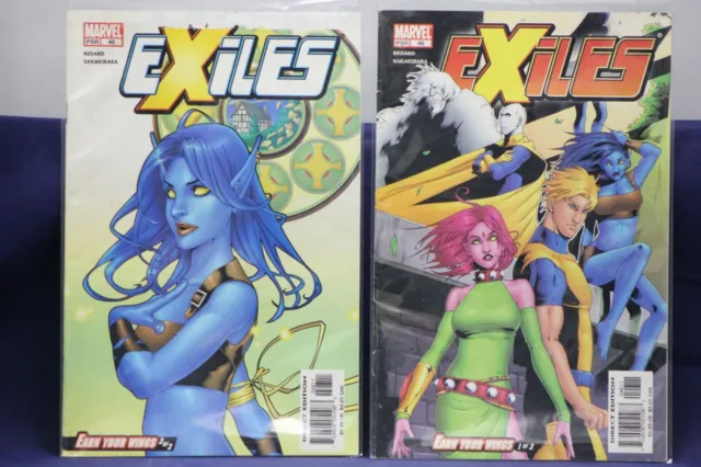 Marvel  2004 Exiles :Earn Your Wings (set of 2) #48/#46 Lot 267