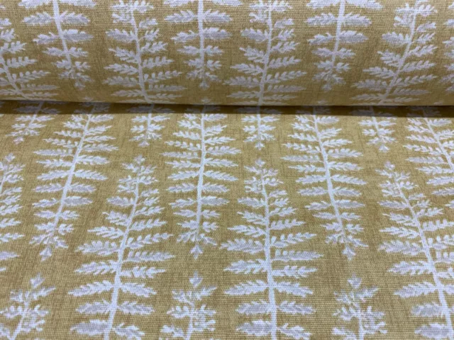 Fernista Ochre Yellow/Beige Cotton Curtain/Blind/Craft/Upholstery Fabric