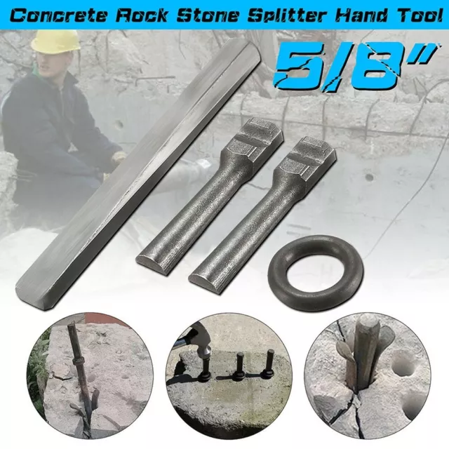 Durable Construction Wedge and Feather Shims Concrete Splitting Hand Tool 16mm