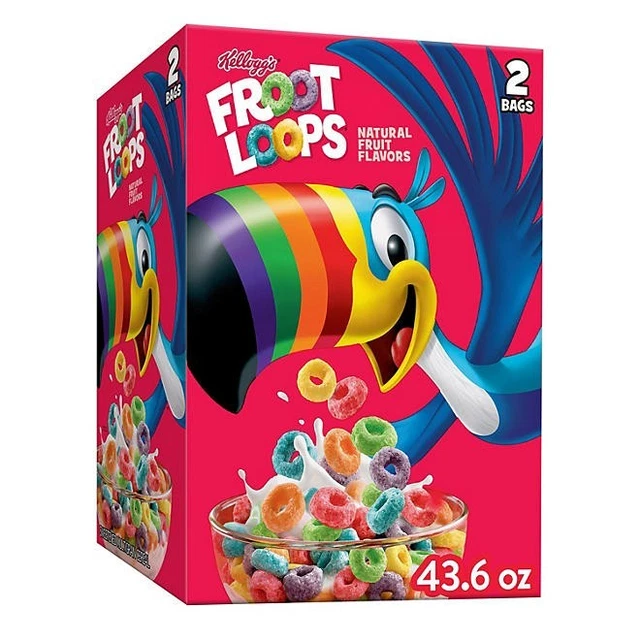 KELLOGG'S FROOT LOOPS Breakfast Cereal, 2 pk. £17.78 - PicClick UK