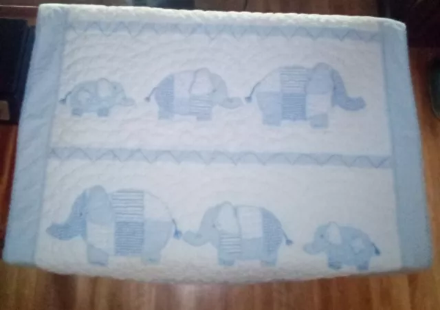 Pottery Barn Baby Quilt Elephants