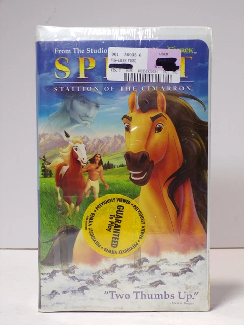 SPIRIT STALLION OF the Cimarron 2002 VHS Dreamworks Studios Sealed