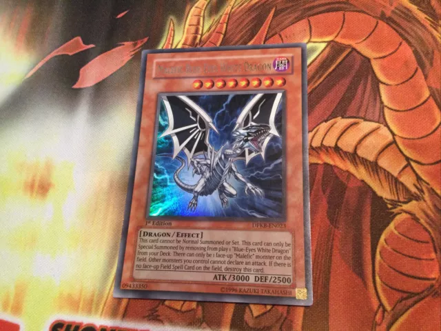 DPKB-EN023 YUGIOH MALEFIC BLUE-EYES WHITE DRAGON ULTRA RARE 1ST Edition NM