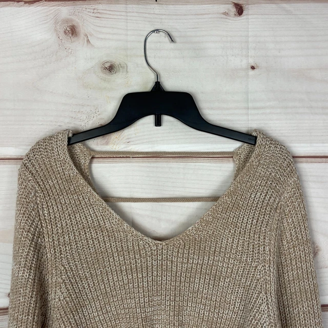 Harper Heritage Marl Strickpullover Twist vorne Damen mittelbeige Riemen hinten 2