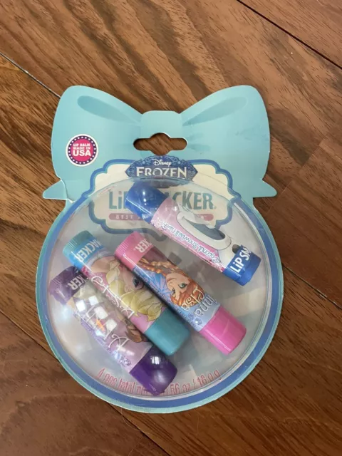 Disney Frozen Lip Smacker 4 pc Set Lip Balm New In Package Gift Set
