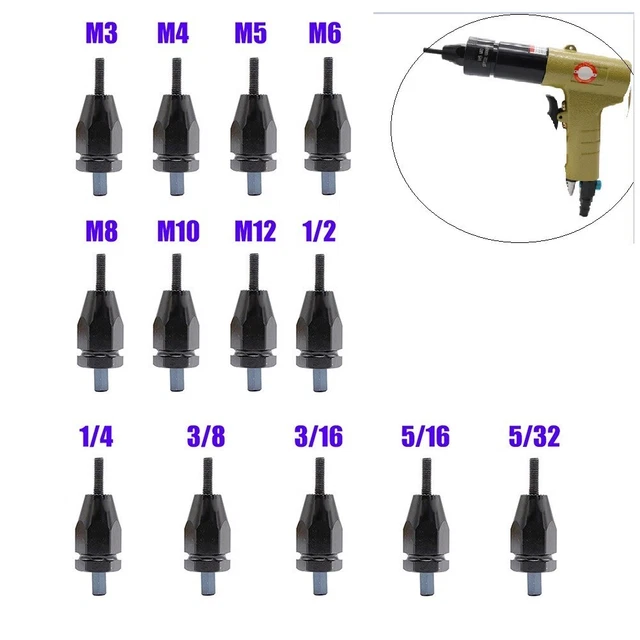 Handnietmutter M3-M12 Accessoire Luftpneumatisches Rivetage Utile Adaptateur D