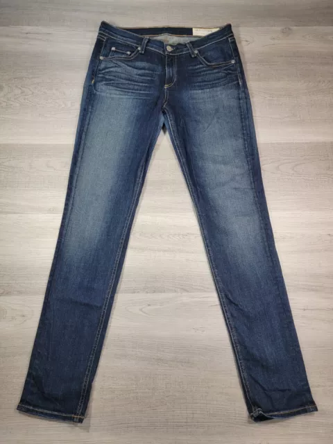 Rag & Bone Jeans Womens Size 26 Low Rise Skinny Dark Wash Blue Denim Made in USA