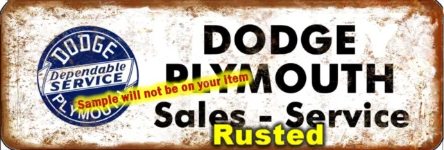 Dodge Plymouth Cars Dealer Sales Service 4x12" Aluminum Wall Sign Decals 3