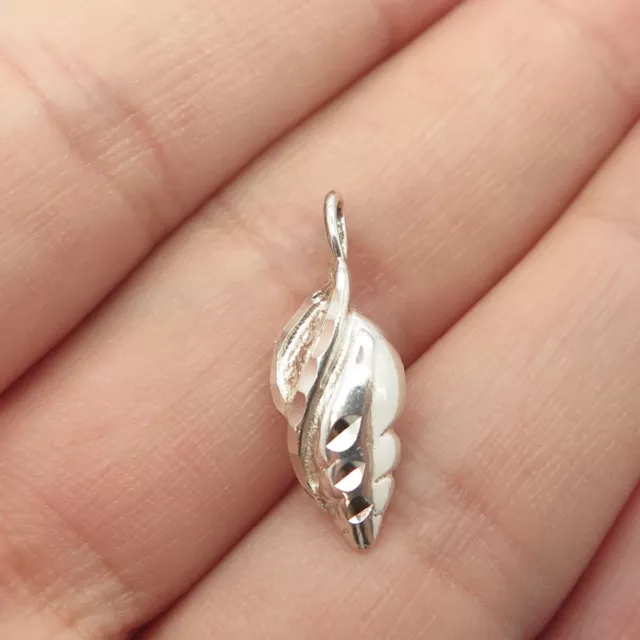 925 Sterling Silver Vintage Seashell Charm Pendant