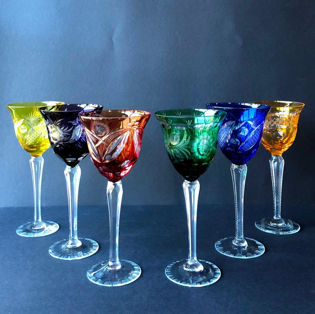 BACCARAT MODÈLE DOUAI 6 verres à vin rouge en cristal 1916 forme 62