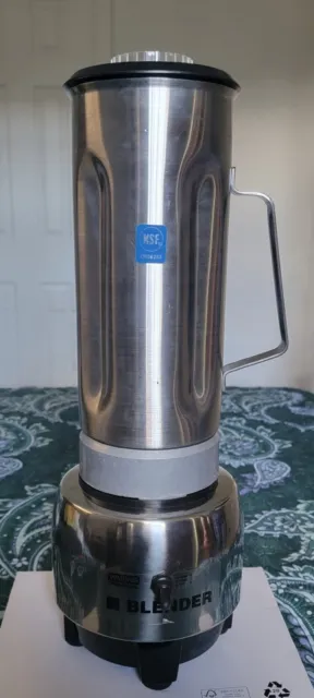 Waring Commercial Blender Model HGBSSSS6 Stainless Steel Container and Base.
