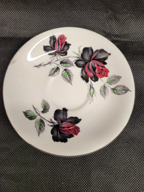 Vintage Royal Albert "Masquerade" Tea Cup Saucer - Gothic Rose 1960's