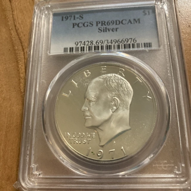 1971-S Silver Eisenhower Dollar    $1 Pcgs Pr69Dcam