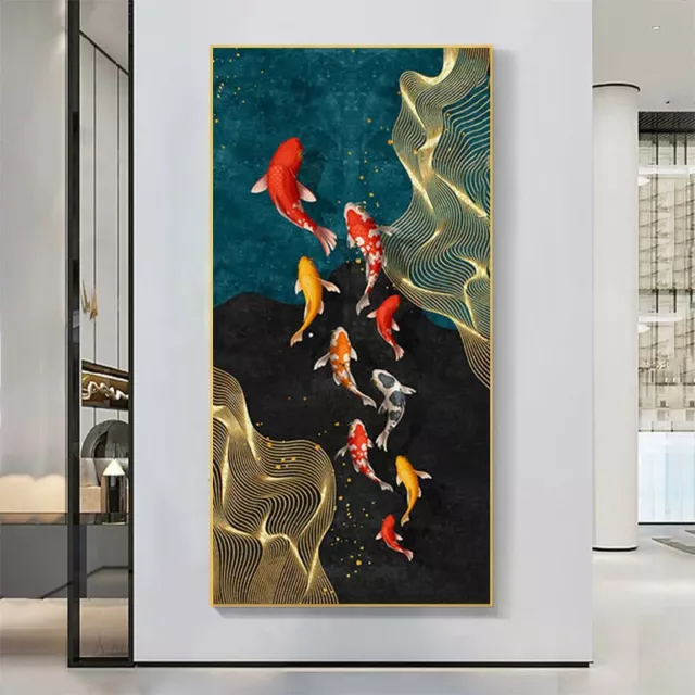 Abstract Fish Koi Canvas Painting Animal Posters Canvas Prints Art Wall Picture