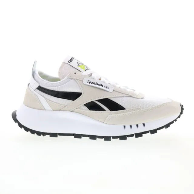 Reebok Classic Leather Legacy Mens White Nylon Lifestyle Sneakers Shoes