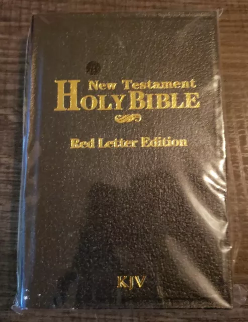 Holy Bible New Testament KJV ~ Pocket Size Black (Red Letter Edition) New Sealed