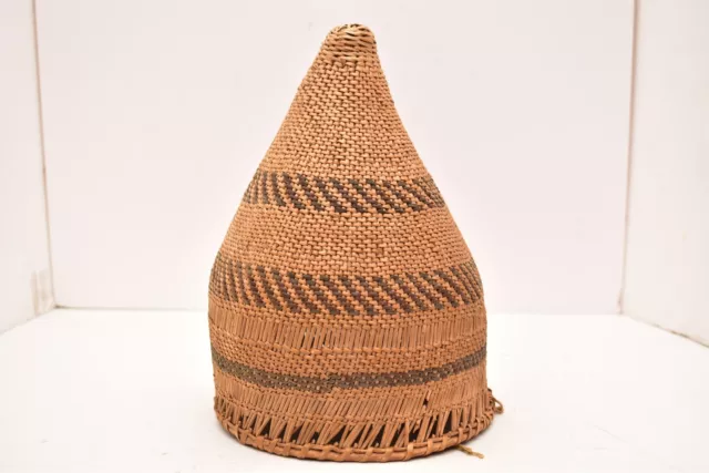 CALIFORNIA Native American INDIAN MONO Paiute Woven Burden Basket 10"