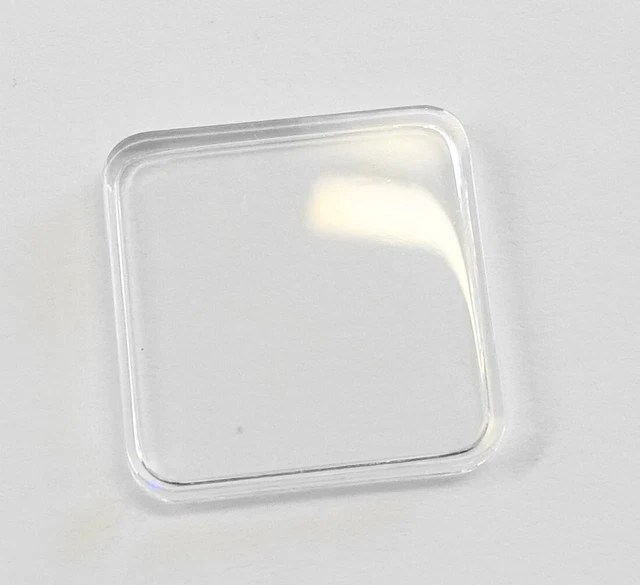VERRE MONTRE CARRE 20 mm CINTRE 4 COTES GENEVE