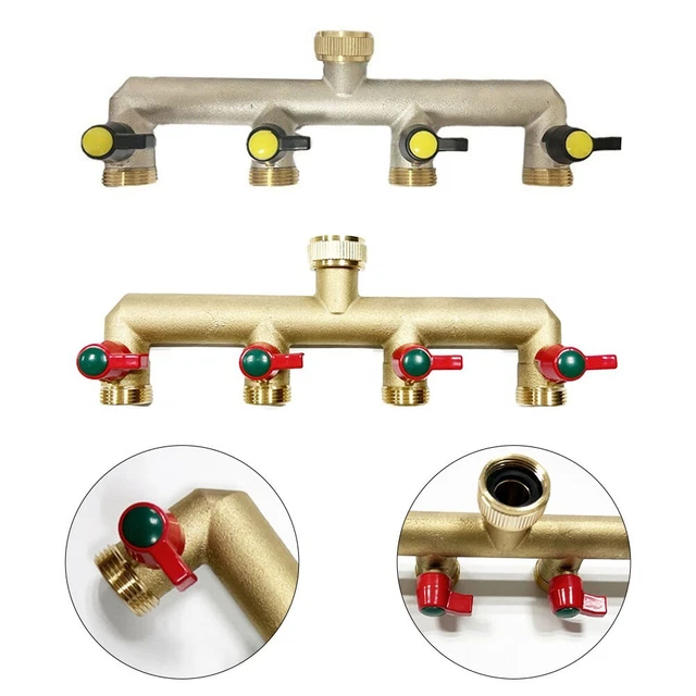 Versatile 4 Way Water Tap Distributor Ideal for Lawn and Garden Irrigation