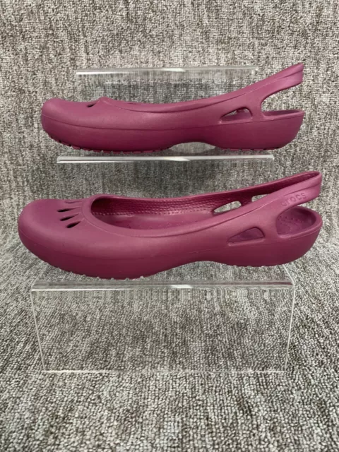 Crocs Womens Malindi Raspberry Sling Back Mary Jane Slip On Shoe Size US 8 UK 6