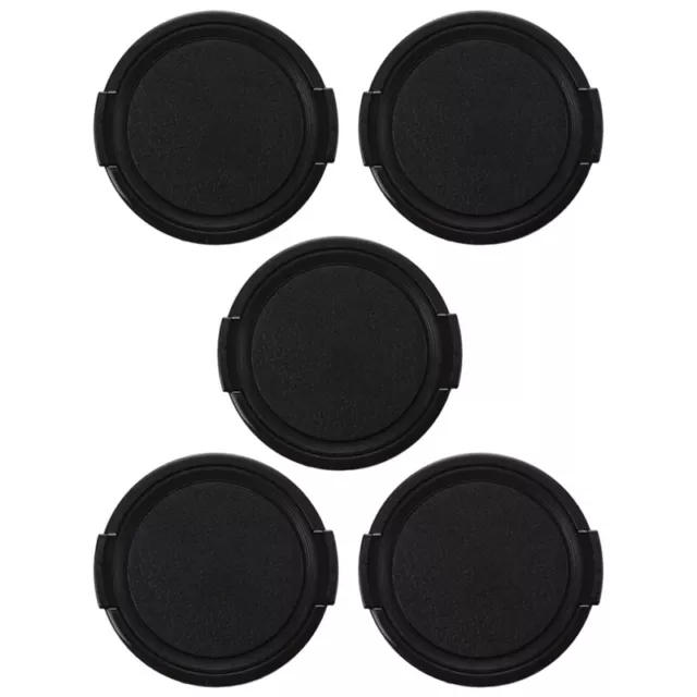 5X Camera Plastic Side Pinch Clip on Front Lens   Cover Black 49mm P4O68868