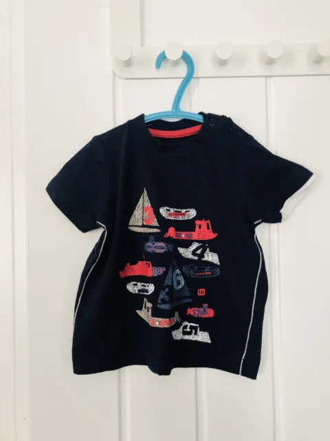 Mothercare baby boy boat T-shirt/top age 6-9 months