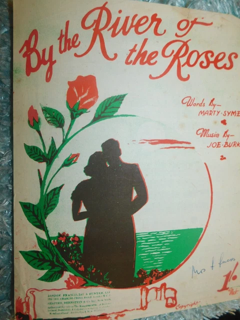 VINTAGE ORIGINAL SHEET Music 1943 By The River Of Roses £2.00 - PicClick UK