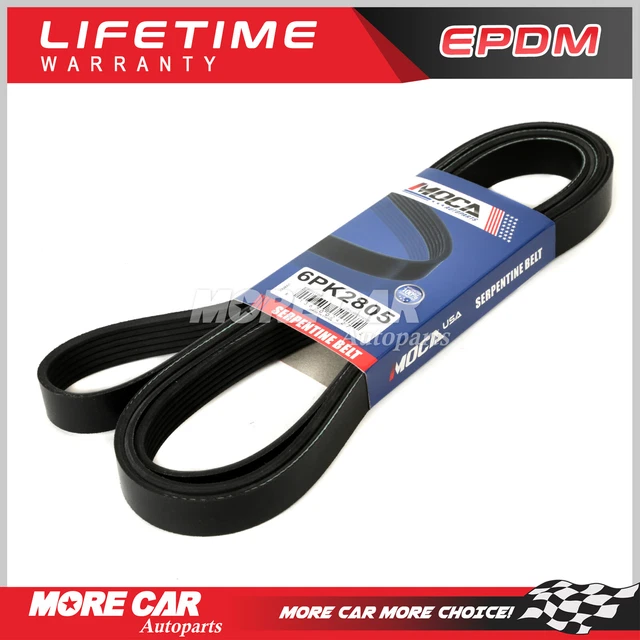 thumbnail image 2 of MOCA Serpentine Belt 6PK2005 – EPDM, Fits 1987-2008 Chevrolet Dodge Pontiac 2.5L-5.7L 2 of 3