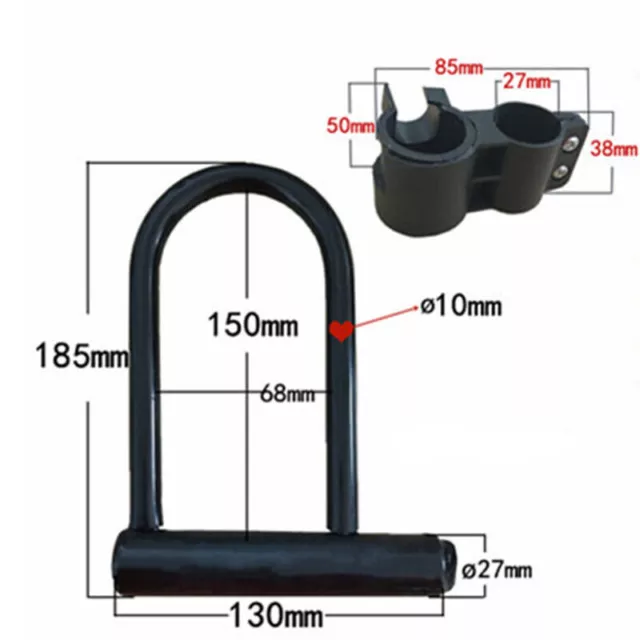 Bike Bicycle Motorcycle Cycling Scooter Security Steel Chain U Lock Shackle 2