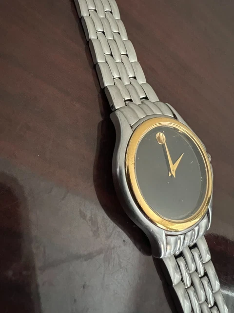 Movado Orologio Svizzero Quadrante Museo Nero Due Toni 81-D1-863 5