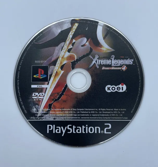 Xtreme Legends Dynasty Warriors 4  - PS2 Playstation 2 - Disc Only