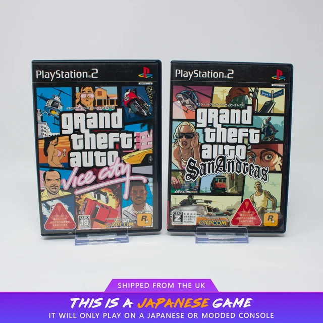 Lot De 2 Jeux PS2 : Grand Theft Auto San Andreas Et Vice City - Bon état - Version US/Canada