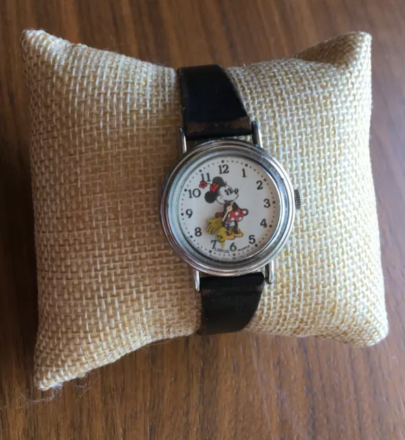 Women's Lorus Disney Minnie Mouse Watch Black Band