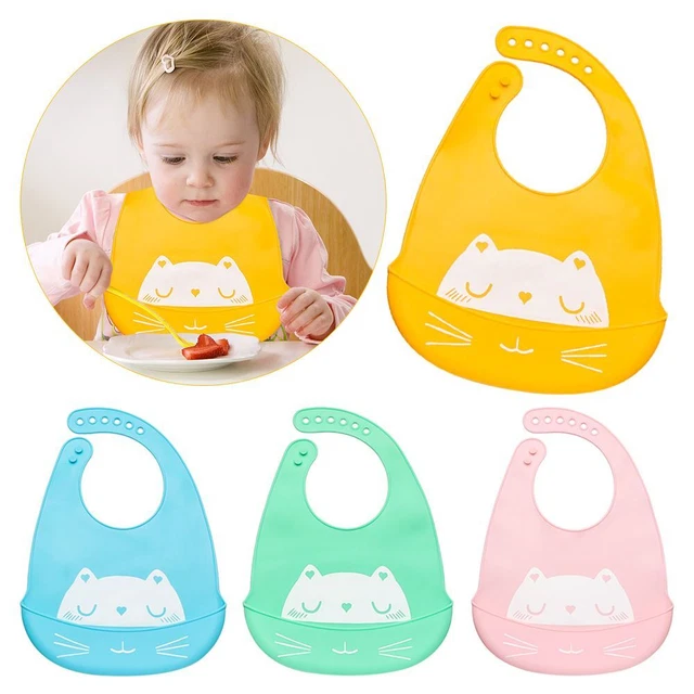 Mignon Serviette de salive pour bébé Bavoir bébé Silicone Robe chasuble bébé