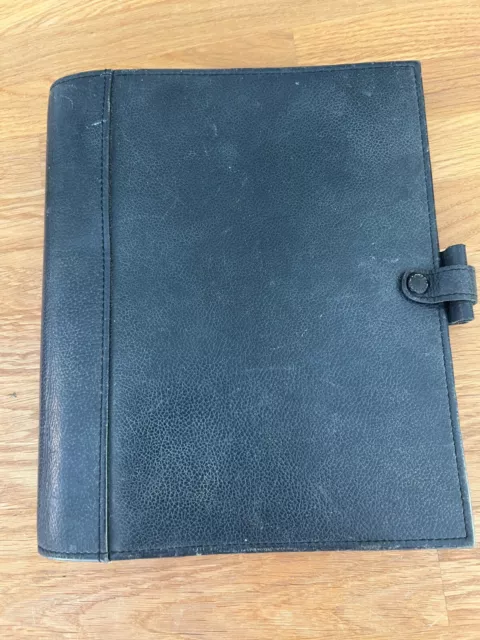 VINTAGE Filofax Kensington A5 Size Black - Used condition - Some inserts remain.