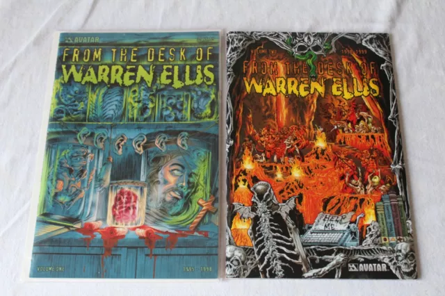 FROM THE DESK OF WARREN ELLIS volume one & two 1995-1998 2000 Avatar  Comics Lot