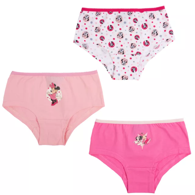 Disney Minnie Mouse Panty für Mädchen Kinder Slip Unterhose Unterwäsche 3er Pack