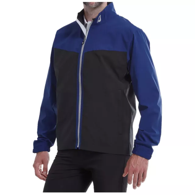 FootJoy Mens HydroLite Jacket Full Zip Waterproof Rain Coat Blue Small FJ 2022