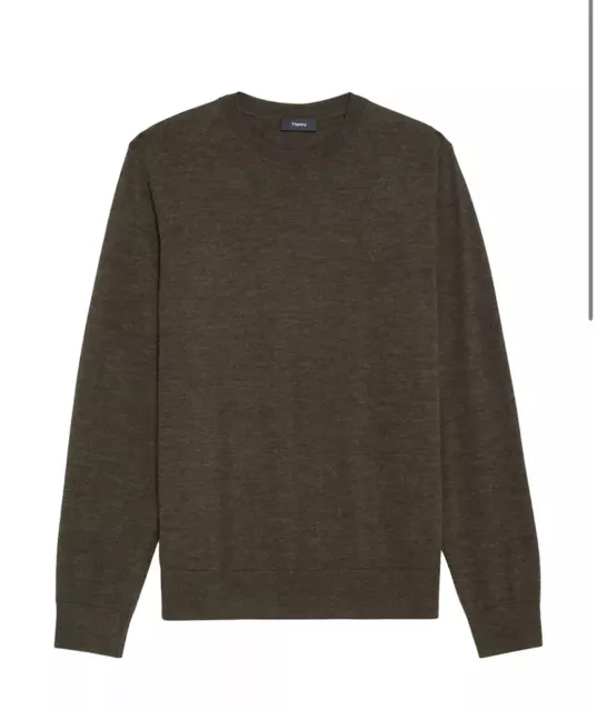 NWT Theory  Men’s Wool Crewneck sweater Olive Size S