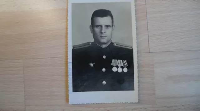 Foto Portrait Russische Offizier 100% Original UDSSR Nr-20